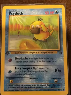 Pokemon TCG Psyduck 1st Edition Base Set 50 HP 1999 Wizards 53/62 - Image 4