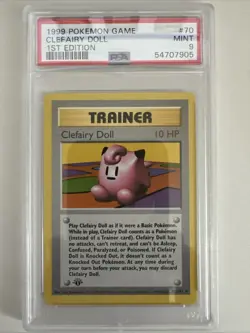 Pokemon 1st Edition PSA 9 Clefairy Doll 070/102 Base Set (Shadowless) - Image 1