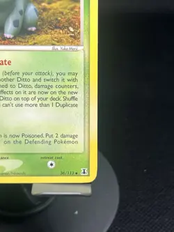 Pokemon TCG Ditto (Bulbasaur) 36/113 Delta Species Regular LP - Image 4