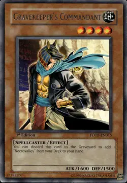 Gravekeeper's Commandant 1st Ed Rare FOTB-EN015 Yu-Gi-Oh! - Image 1