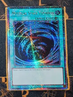 YUGIOH Mystical Space Typhoon (RA02-EN048) Quarter Century Secret Rare 1st Ed NM - Image 1