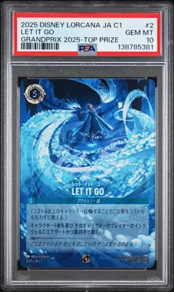 2025 DISNEY LORCANA JPN JA C1-LORCANA CHALLENGE PROMO #2 LET IT GO PSA 10 - Image 1