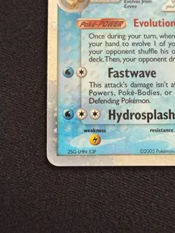 Vaporeon ex 110/113 EX Delta Species 2005 Holo Ultra Rare Pokemon Card LP - Image 5