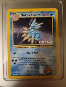 Misty's Seadra Pokemon Holo (Prerelease) 9/132 Wotc Promo Hologram Single Card - Image 1