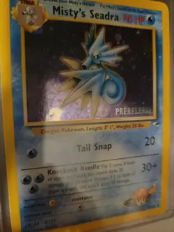 Misty's Seadra Pokemon Holo (Prerelease) 9/132 Wotc Promo Hologram Single Card - Image 2