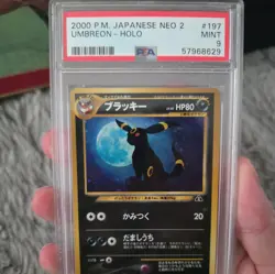 2000 POKEMON ⚡JPN NEO 2 #197 UMBREON-HOLO PSA 9 💥absolutely fantastic card ⚡ - Image 4