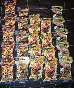 Pokemon TCG Breakpoint Sealed Sleeved Booster Packs Lot 24 English Packs - Image 1