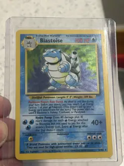 Pokemon Blastoise 2/102 Base Set Holo Rare Stage 2 100HP Wizards Sugimori Eng - Image 1