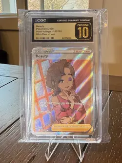 Pokemon Beauty Full Art Ultra Rare Trainer Vivid 181/185 CGC Pristine 10 Holo - Image 1