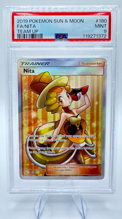 2019 Pokemon S&M Team Up Nita #180 | FULL ART | PSA 9 MINT - Image 1