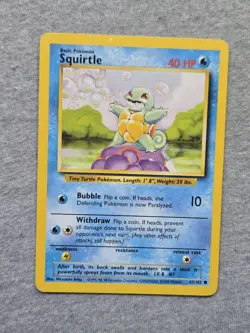 Pokemon TCG Squirtle Base Set 63/102 Regular Unlimited Common - Image 1