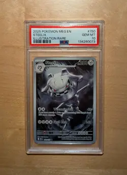 2025 POKEMON MEG EN-MEGA EVOLUTION ILLUSTRATION RARE #150 STEELIX PSA 10 - Image 1