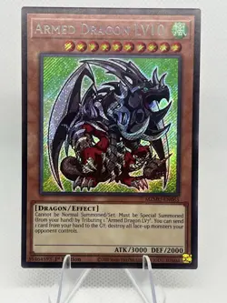 Yugioh! 1x Armed Dragon LV10 MZMU-EN065 Secret Rare 1st Ed NM - Image 1
