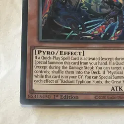 ☆ DOOD-EN017 Radiant Typhoon Fonix, the Great Flame Ultra Rare 1st YuGiOh ☆ - Image 4