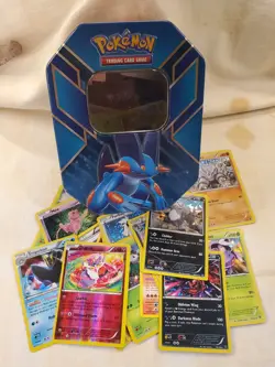 2015 Pokemon Swampert EX Hoenn Power Tin Card Storage Mewtwo Sleeves + 24 Cards - Image 3
