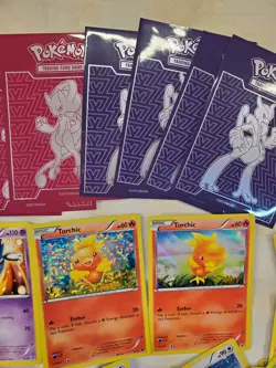 2015 Pokemon Swampert EX Hoenn Power Tin Card Storage Mewtwo Sleeves + 24 Cards - Image 4