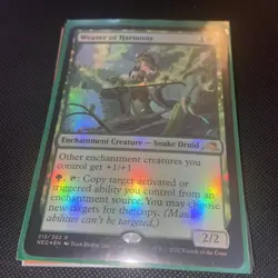 Weaver of Harmony Foil NM Kamigawa Neon Dynasty MTG Magic the Gathering - Image 1