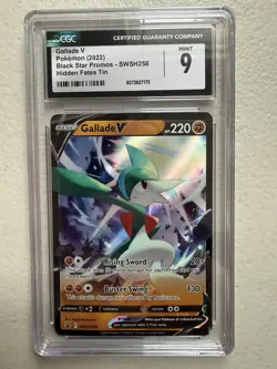 Pokemon Gallade V SWSH258 Sword & Shield Promo Holo Rare CGC 9 TCG Slab Card - Image 1