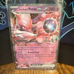 Pokemon Team Rocket's Mewtwo ex 081/182 Sv10: Destined Rivals Holo Double Rare … - Image 1