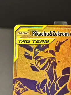 Pikachu & Zekrom GX Tag Team Pokemon SM248 Black Star Promo Holo Near Mint - Image 3