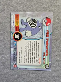 Poliwrath #62 Topps 1999 TV Animation Edition Pokemon TCG Blue Label - Image 2