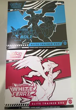 Pokemon Scarlet & Violet White Flare & Black Bolt Elite Trainer Boxes Bundle - Image 2