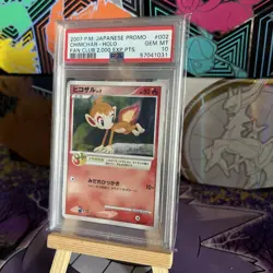 2007 Pokemon Chimchar Fan Club 2000 EXP PTS Holo Japanese Promo #001 PSA 10 - Image 3