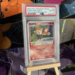2007 Pokemon Chimchar Fan Club 2000 EXP PTS Holo Japanese Promo #001 PSA 10 - Image 4