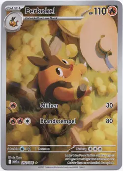 Pokemon Ferkokel Illustration Rare Weiße Flammen 097/086 NM Deutsch - Image 1