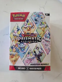 Pokemon Scarlet & Violet Prismatic Evolutions Booster Bundle 6 Packs - Image 1