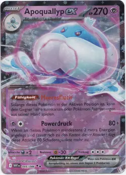 Pokemon Apoquallyp ex Double Rare Weiße Flammen 045/086 NM Deutsch - Image 1