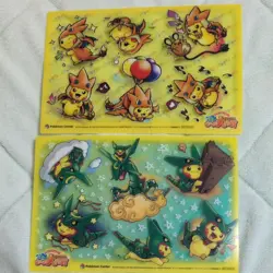 Pokemon Center Transparent clear Card Charizard & Rayquaza Poncho Pikachu Set - Image 1