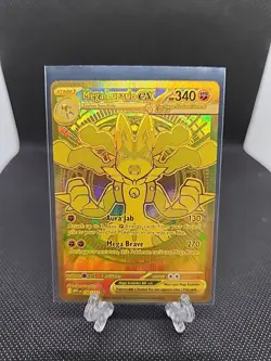 Mega Lucario ex 188/132 Gold Hyper Rare Pokemon Mega Evolution TCG - Image 1