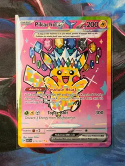 Pokemon Pikachu ex 277/217 Ascended Heroes Special Illustration Rare! - Image 1