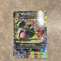 Pokemon M Tyranitar EX 43/98 XY Ancient Origins Mega Holo Ultra Rare Card - Image 1