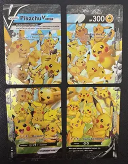 Pikachu V Union Holo Complete Set of 4 Cards NM Condition 25th Anniversary - Image 1