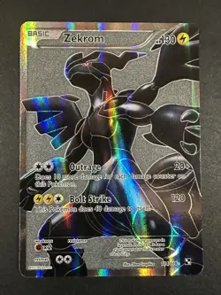 ZEKROM 114/114 BLACK & WHITE BASE FULL ART HOLO UKTRA RARE POKEMON CARD HP 130 - Image 4