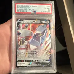 Pokemon Duraludon V 047/073 Champion's Path Ultra Rare PSA 10 Card - Image 1