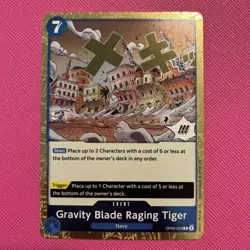 Gravity Blade Raging Tiger - OP06-058 R Foil English NM One Piece TCG Card Game - Image 1