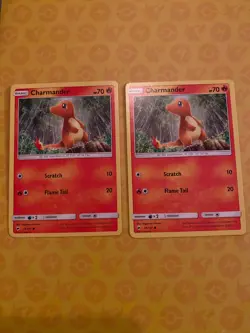 Pokemon 2X CHARMANDER 18/147 COMMON NM CARD BURNING SHADOWS - Image 1