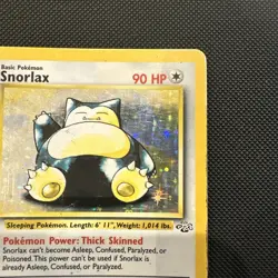 Snorlax Holo Rare 11/64 Jungle SetPokemon Card - Vintage WOTC 1999- Near Mint - Image 3