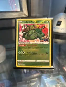 Pokemon TCG Radiant Venusaur Holo Card Pokemon Go 004/078 Near Mint Condition - Image 1