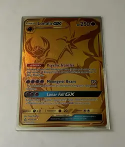 Pokemon Lunala GX TCG Secret Rare Card 172/156 Sm-Ultra Prism Holo - Image 1