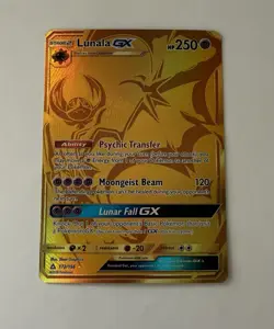 Pokemon Lunala GX TCG Secret Rare Card 172/156 Sm-Ultra Prism Holo - Image 2
