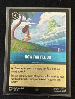 Disney Lorcana Into the Inklands How Far I'll Go Cold Foil Promo Card 28/P1 - Image 1