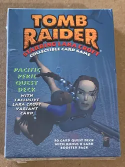 TOMB RAIDER LARA CROFT PACIFIC PERIL CCG 50 CARD QUEST DECK SEALED 1999 BOOSTER - Image 1