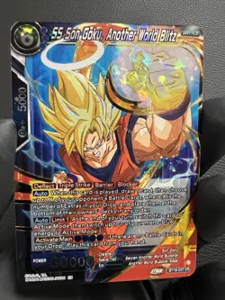 Dragon Ball Super Card Game SS Son Goku Another World Blitz SR Foil Card - Image 3