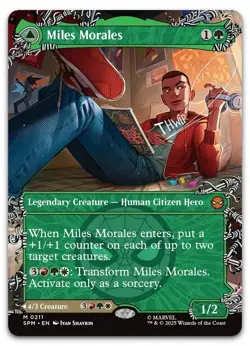 Miles Morales (0211) (Borderless) #211 (NM) Spider-Man SPM Magic MTG - Image 1