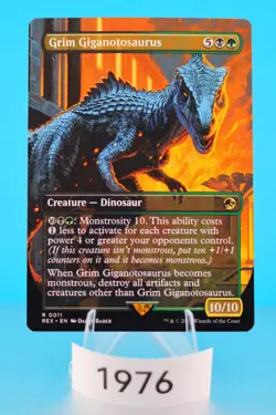 MTG Grim Giganotosaurus (Borderless) Universes Beyond: Jurassic World Regular 11 - Image 1