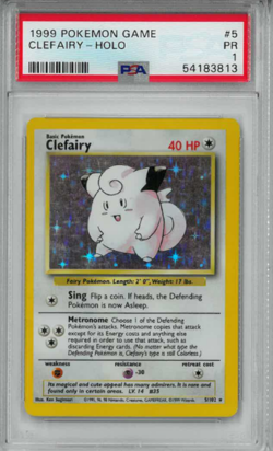 Pokemon PSA 1 Clefairy Base Set Unlimited #5 - Image 1